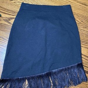 Black fringe skirt